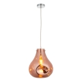 Endon 99790 - Lámpara colgante con cable EUROPA 1xE27/10W/230V marrón ahumado