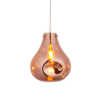 Endon 99790 - Lámpara colgante con cable EUROPA 1xE27/10W/230V marrón ahumado