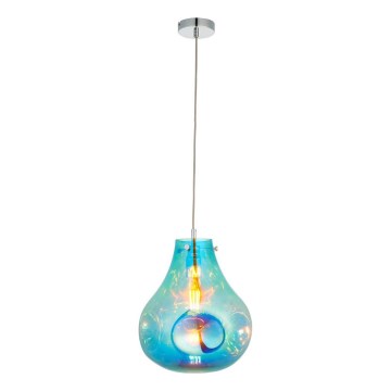 Endon 99791 - Lámpara colgante EUROPA 1xE27/10W/230V azul