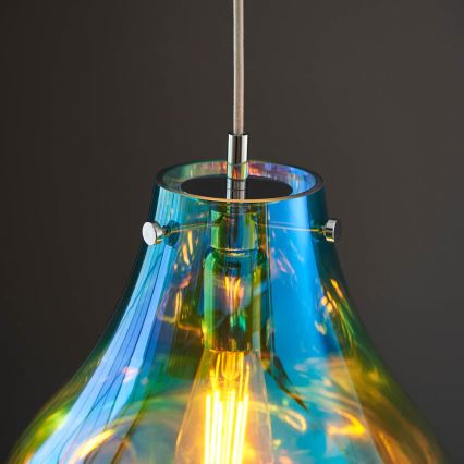 Endon 99791 - Lámpara colgante EUROPA 1xE27/10W/230V azul