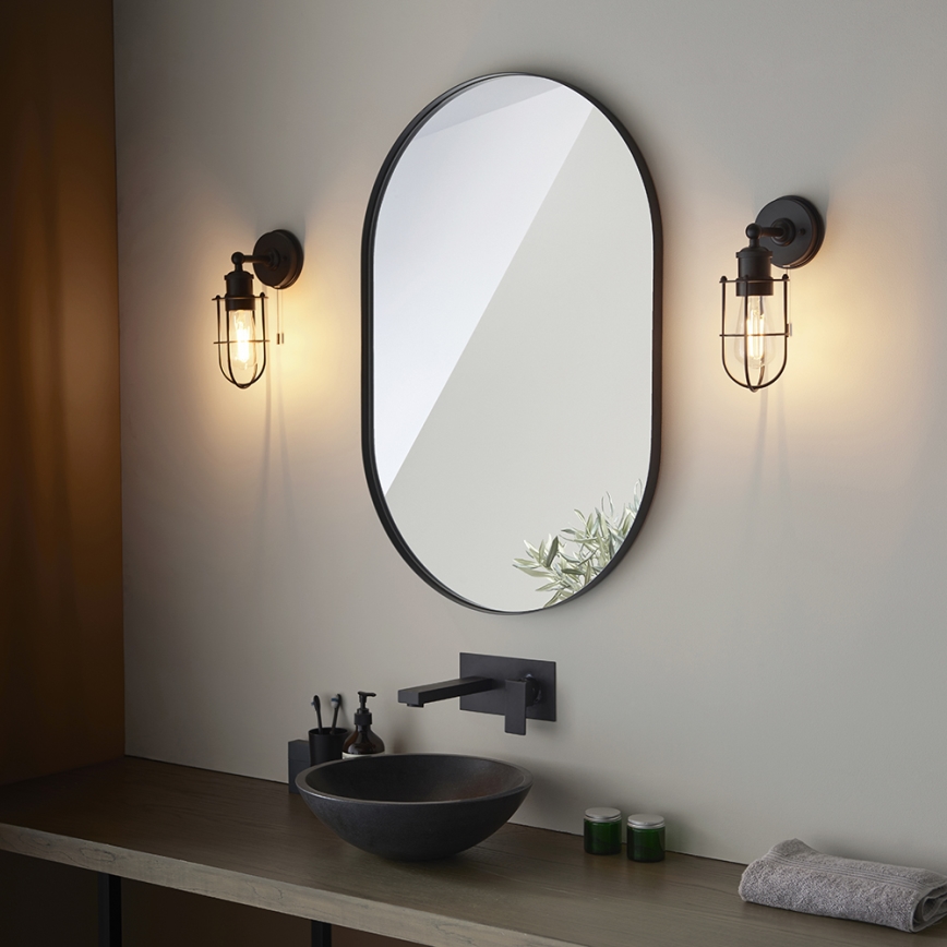 Endon 99948 - Aplique de pared para baño CREW 1xE27/6W/230V IP44 negro