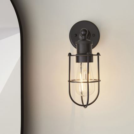Endon 99948 - Aplique de pared para baño CREW 1xE27/6W/230V IP44 negro