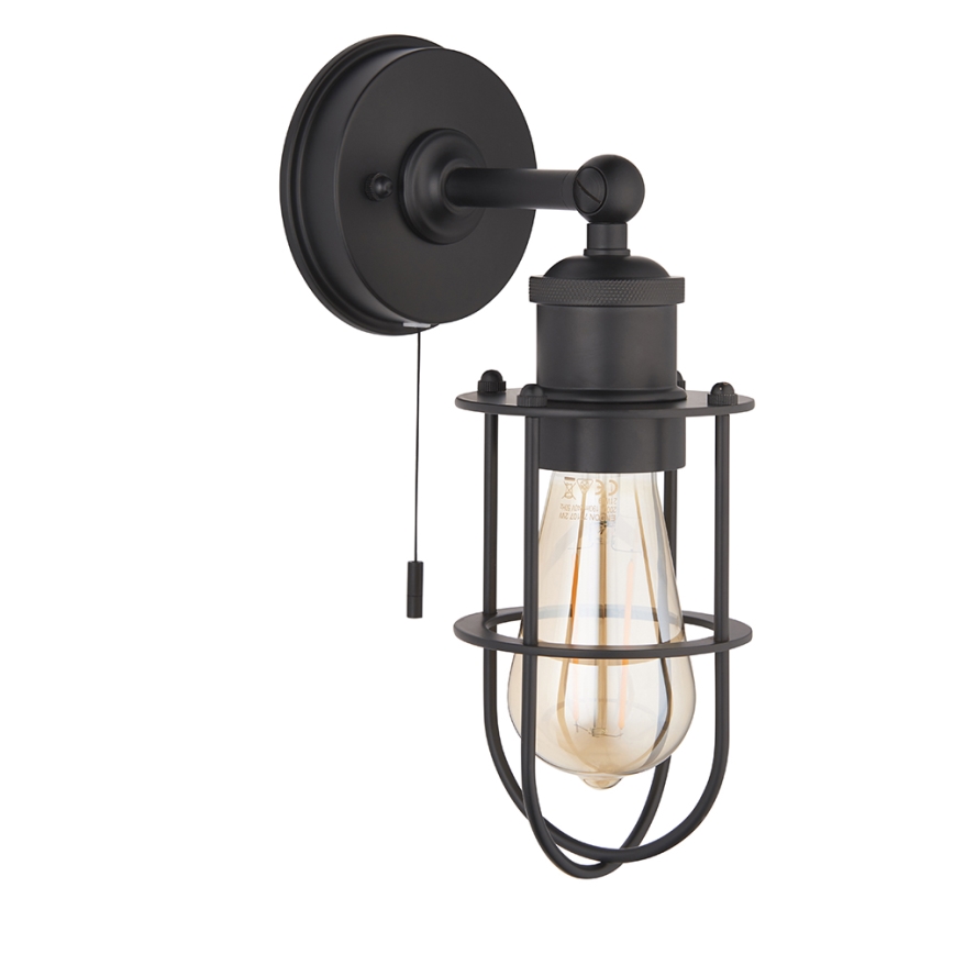 Endon 99948 - Aplique de pared para baño CREW 1xE27/6W/230V IP44 negro