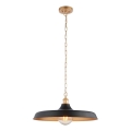 Endon 99998 - Lámpara colgante con cadena SABIAN 1xE27/10W/230V negro/dorado