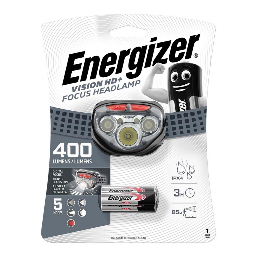 Energizer - Linterna frontal LED con luz roja LED/3xAAA IPX4