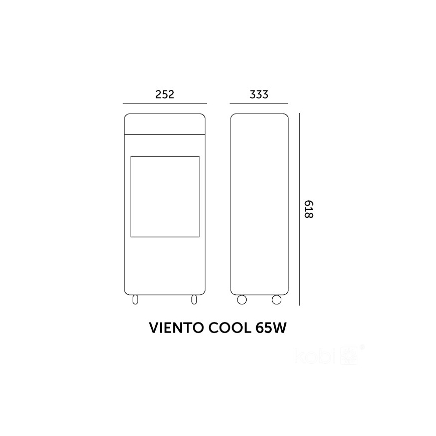 Enfriador de aire portátil VIENTO COOL 65W/230V blanco + mando a distancia