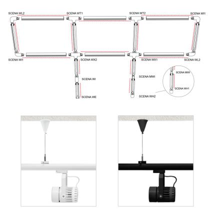 Enganche SCENA WL1 izquierda blanco