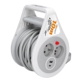 Enrollador de cable de extensión con 2 enchufes y puertos USB Tipo A y Tipo C, 10 m