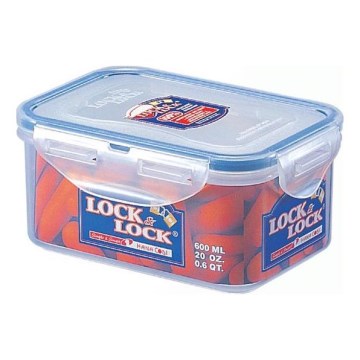 Envase para alimentos LOCK 0,6 l azul/transparente