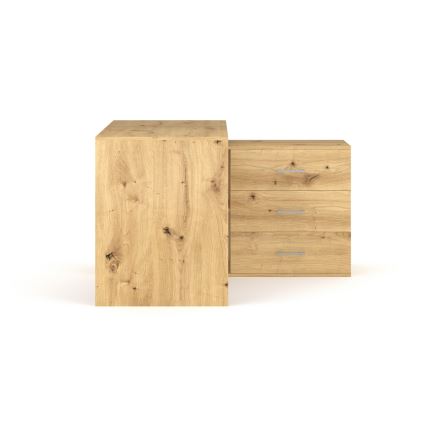 Escritorio con cajones y esquina universal D/I JULES roble artisan