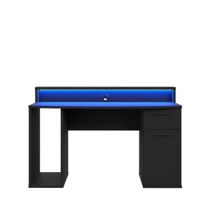 Escritorio IVAR con iluminación integrada, negro