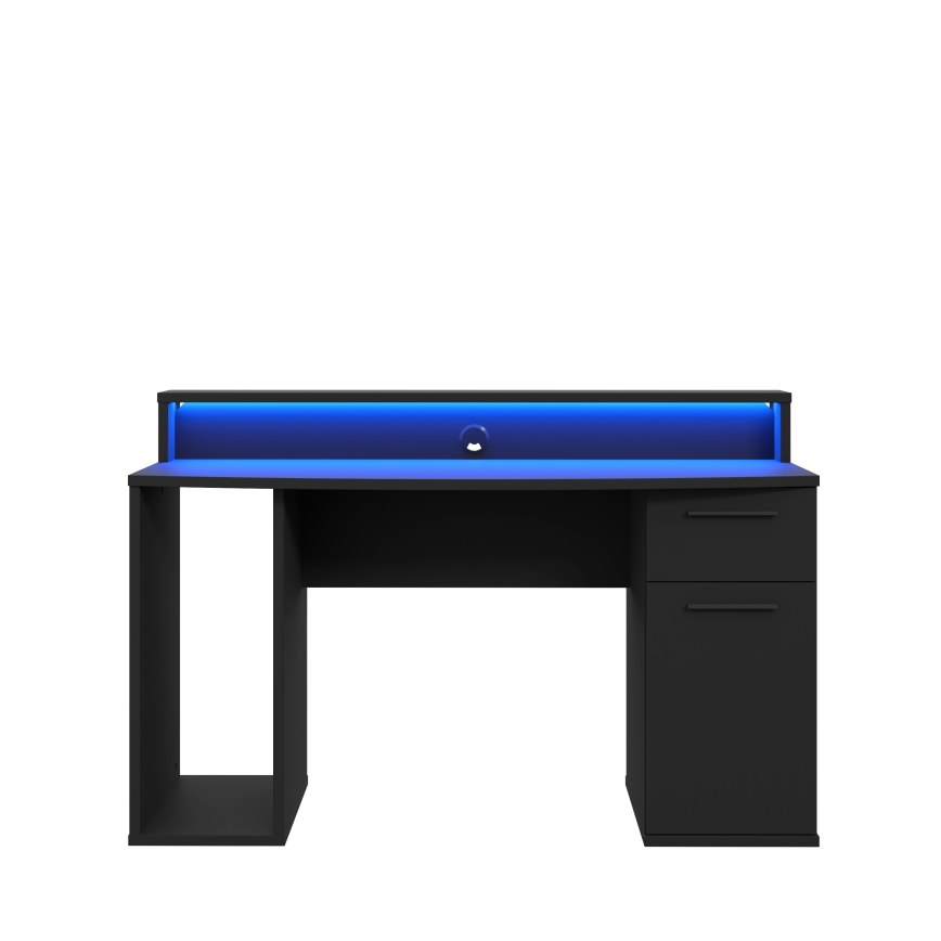 Escritorio IVAR con iluminación integrada, negro
