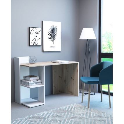 Escritorio MARLO roble artisan/blanco