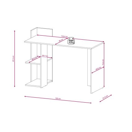 Escritorio MARLO roble artisan/blanco