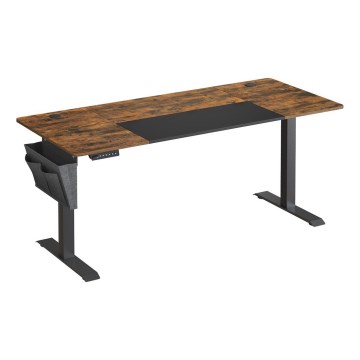 Escritorio regulable en altura SOLEA-X marrón/negro