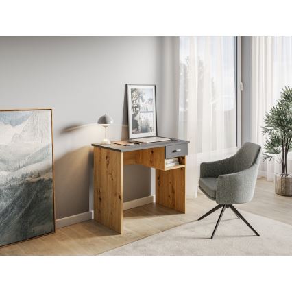 Escritorio RICO roble artisan/gris