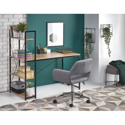 Escritorio SERENOR negro/roble sonoma