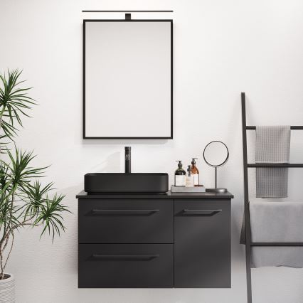 Espejo de baño BORGSTED 60 x 80 cm negro