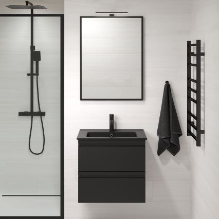 Espejo de baño BORGSTED 60 x 80 cm negro