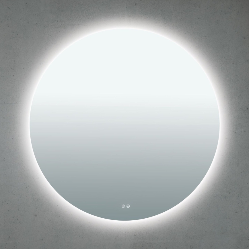 Espejo de baño de pared calefactado con iluminación LED FOCUS LED/30W/230V 3000/4200/6000K Ø 100 cm IP44
