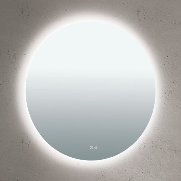 Espejo de baño LED de pared con sistema antivaho e iluminación FOCUS LED/27W/230V 3000/4200/6000K Ø 80 cm IP44