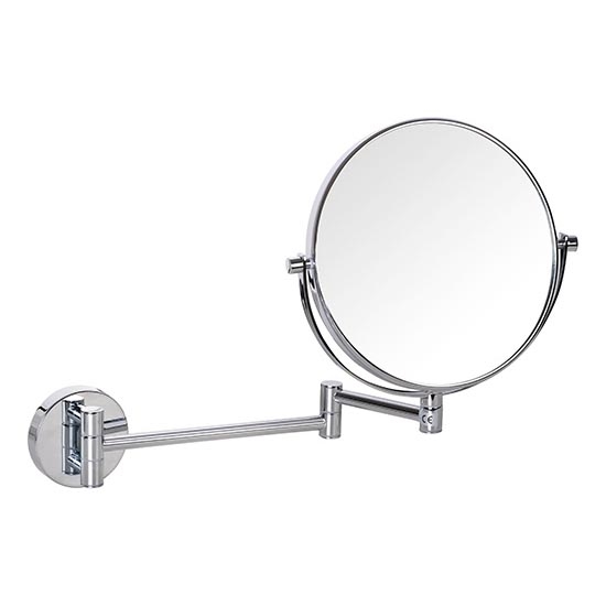 Espejo de maquillaje 23 x 28 cm, plateado