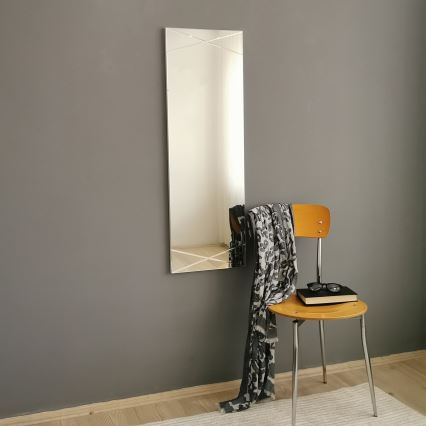 Espejo de pared 105x35 cm plata