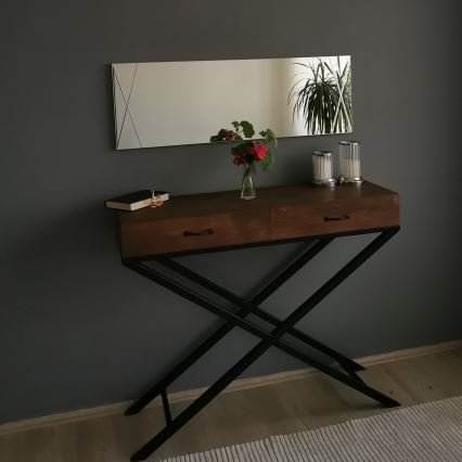 Espejo de pared 105x35 cm plata