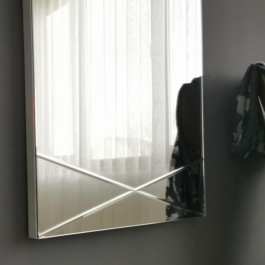 Espejo de pared 105x35 cm plata