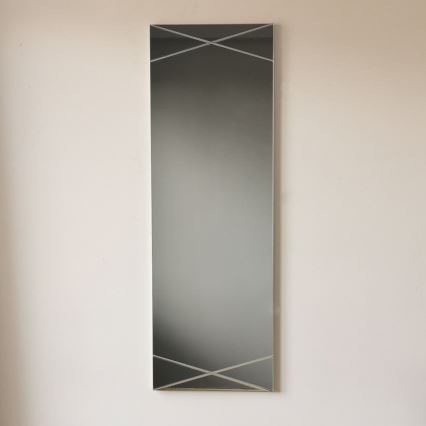 Espejo de pared 105x35 cm plata