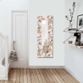 Espejo de pared 120x40 cm flores