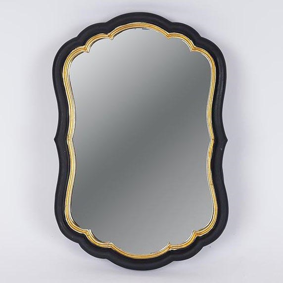 Espejo de pared 34,5x23,2 cm negro/dorado