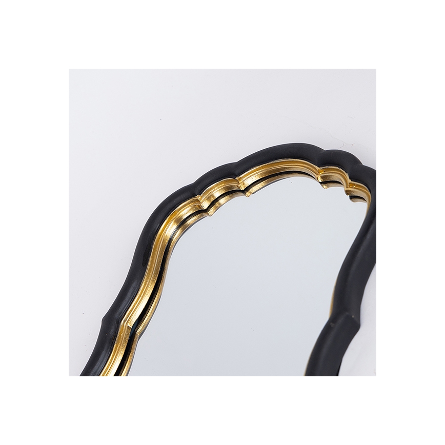 Espejo de pared 34,5x23,2 cm negro/dorado