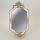 Espejo de pared 41x21 cm blanco/dorado