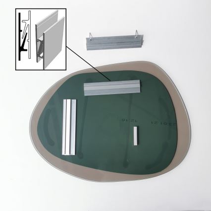 Espejo de pared AQUA 55x75 cm bronce