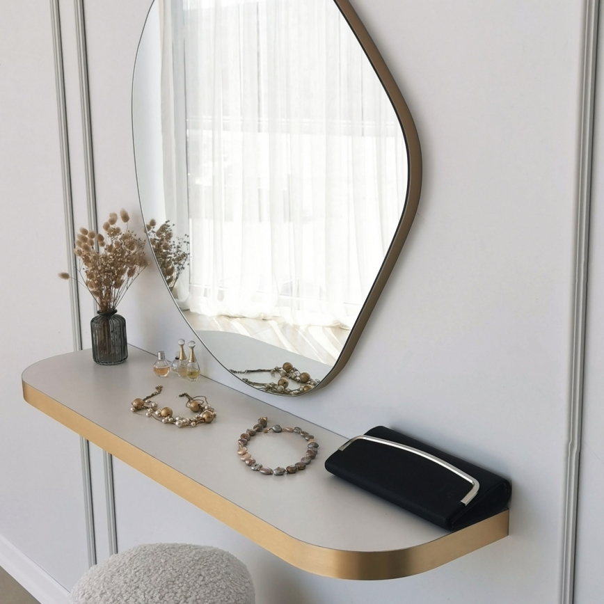 Espejo de pared ASSO 70x67 cm dorado
