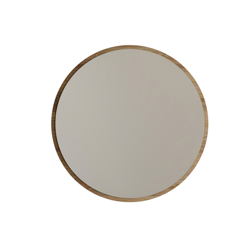 Espejo de pared AYNA diámetro 60 cm marrón