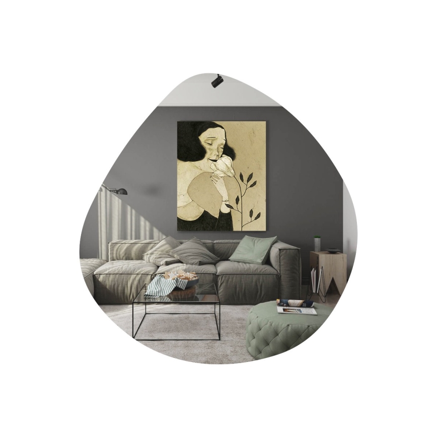 Espejo de pared BESSO 60x60 cm negro