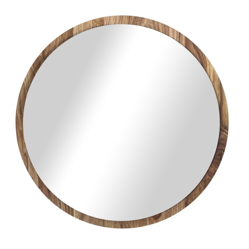 Espejo de pared diá. 45 cm nogal