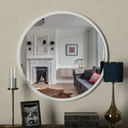 Espejo de pared GLOB diámetro 59 cm blanco