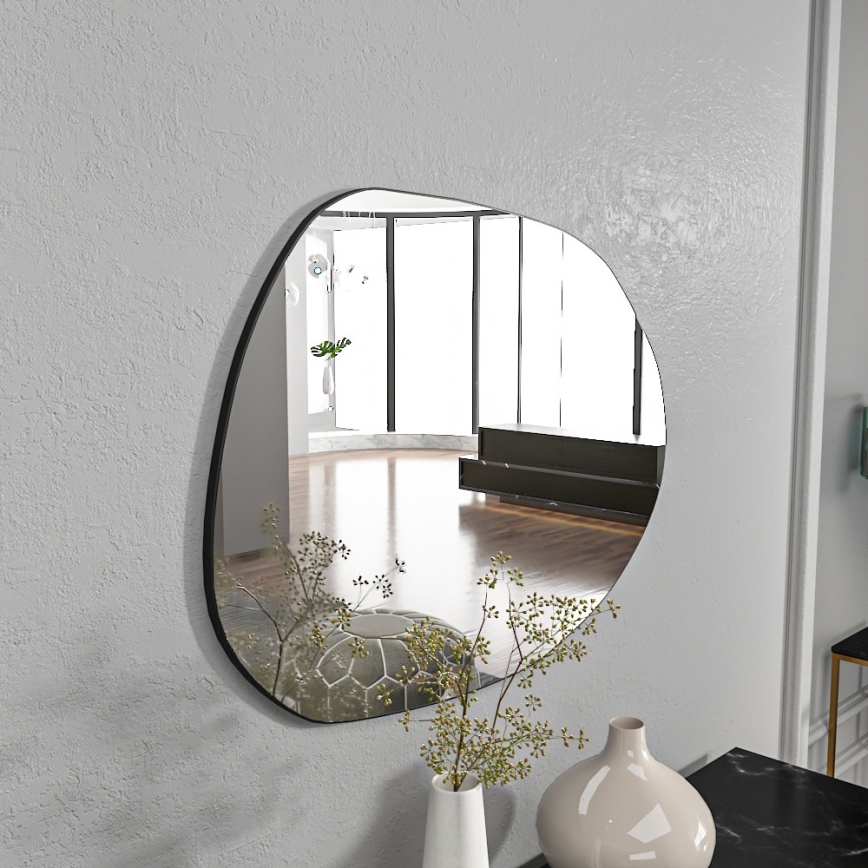 Espejo de pared LIORA 75x55 cm negro