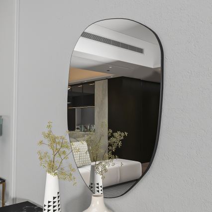 Espejo de pared LIORA 75x55 cm negro