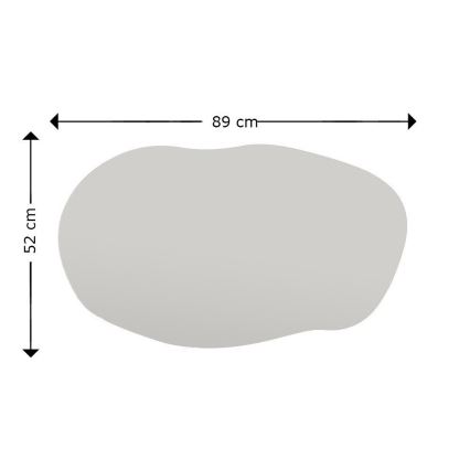 Espejo de pared LOSSA 89x52 cm negro