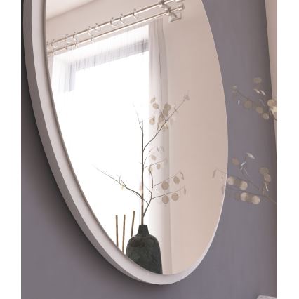 Espejo de pared OZZE diá. 60 cm blanco
