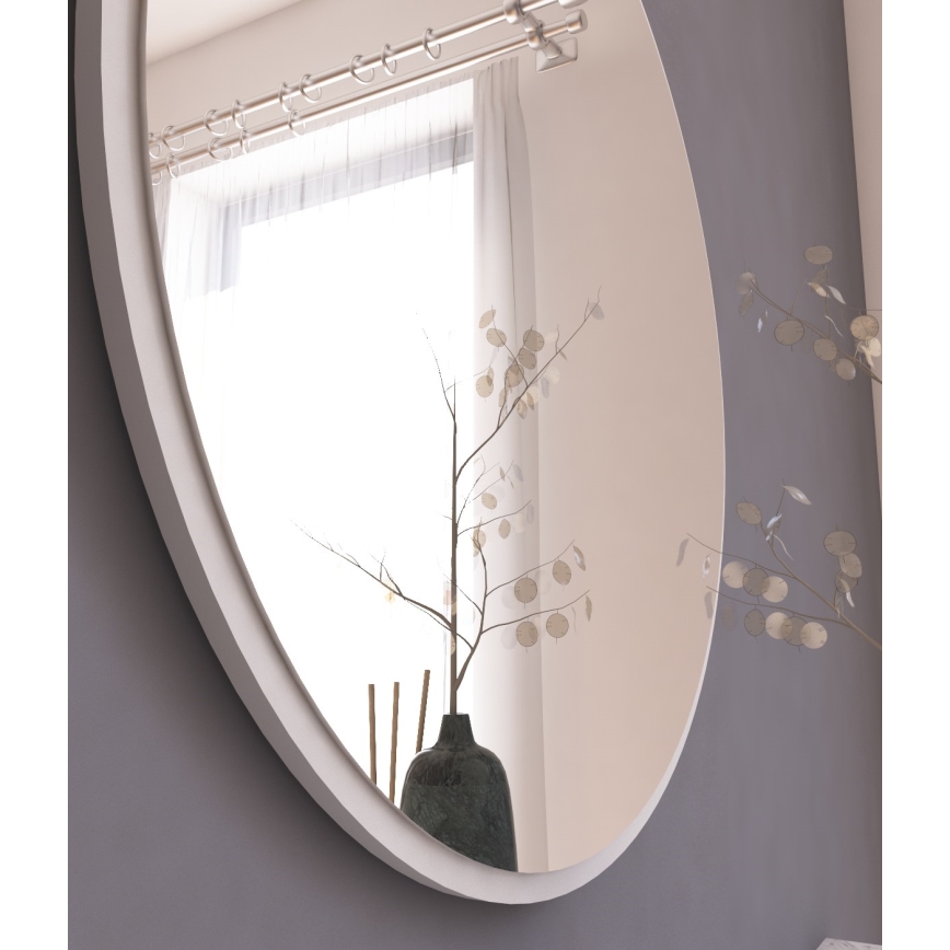 Espejo de pared OZZE diá. 60 cm blanco