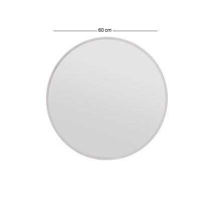 Espejo de pared OZZE diá. 60 cm blanco