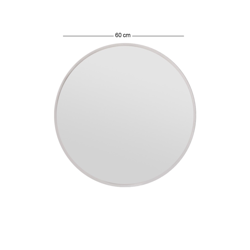 Espejo de pared OZZE diá. 60 cm blanco