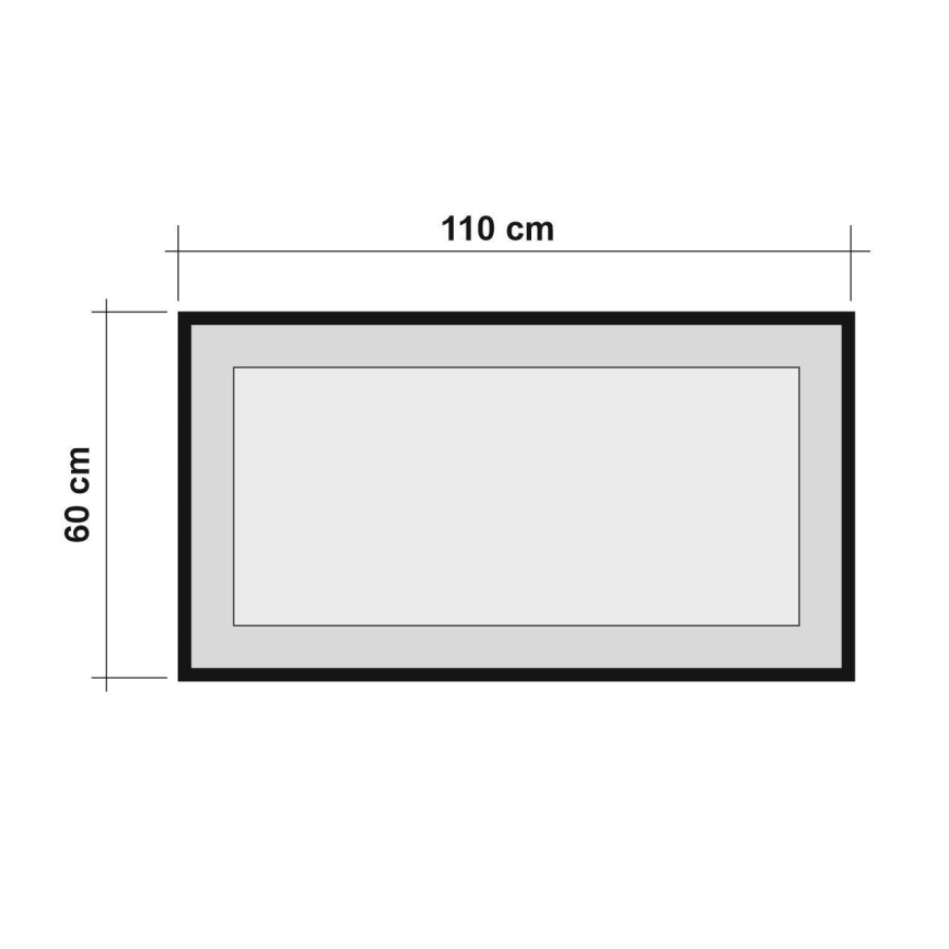 Espejo de pared QUANTUM 60x110 cm marrón/negro