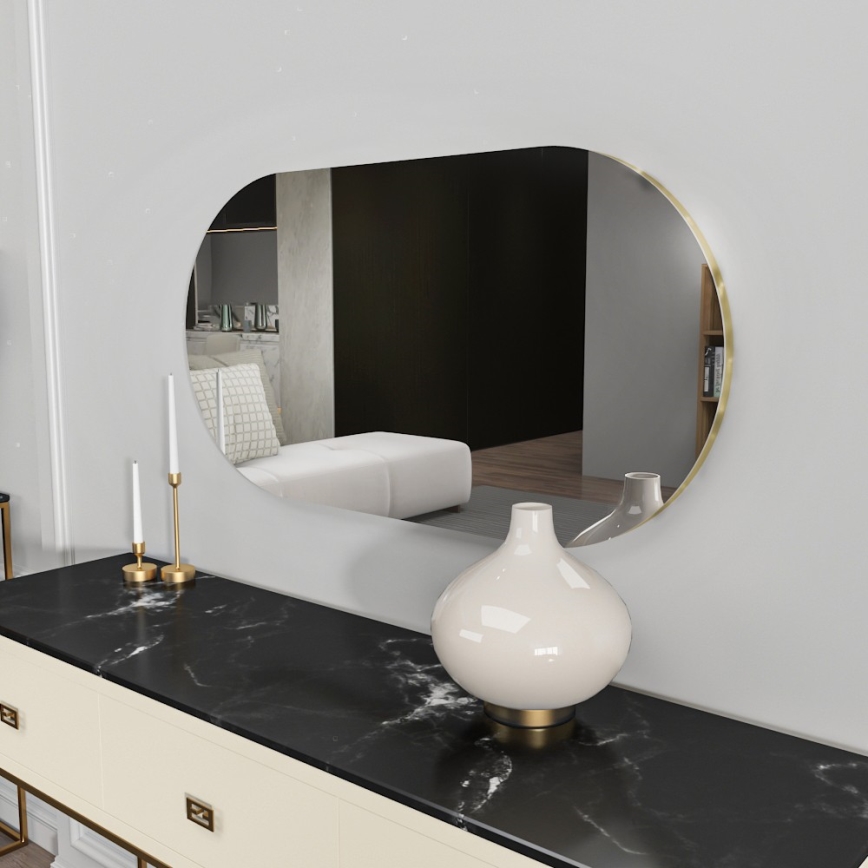 Espejo de pared RIORS 85x45 cm dorado