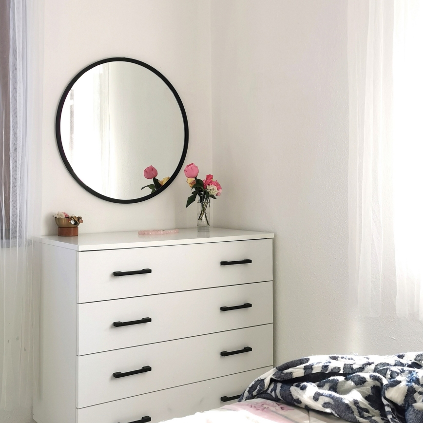 Espejo de pared SIYAH diá. 60 cm negro